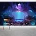 Wallums Wall Decor Sci-fi Dungeon 8' x 144" 3 Piece Wall Mural Set Fabric in Blue | 144 W in | Wayfair 613687432-144x96