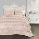 Belle Quilt Pink Blush 3Pc Set Full/ Queen - Lush Decor C43417P15-000