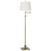 360 Lighting Westbury Off-White Drum Brass Adjustable Swing Arm Floor Lamp