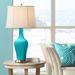 Color Plus Anya 32 1/4" High Surfer Blue Glass Table Lamp