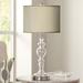 Possini Euro 28" Sesame Faux Silk Apothecary Clear Glass Table Lamp