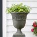 Fleur De Lis Living Williamsburg Cast Stone Urn Planter Concrete, Copper in Gray | 21 H x 18 W x 18 D in | Wayfair C40D1DDA6A3B499AB2996F7230F93AEB