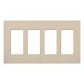 Lutron 47564 - SC-4-TP SATIN COLOR 4-GANG WALLPLATE TAUPE Wall Plates