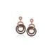 Suzy Levian Women's Earrings Chocolate - Brown Cubic Zirconia & 14k Rose Gold-Plated Circle Drop Earrings