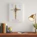 Charlton Home® 'Easter Blessing Saying III w/ Cross' Watercolor Painting Print on Wrapped Canvas in White/Black | 47 H x 35 W x 2 D in | Wayfair