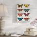 August Grove® 'Polychrome Butterflies I' Acrylic Painting Print on Wrapped Canvas in Blue/Brown/Green | 19 H x 14 W x 2 D in | Wayfair