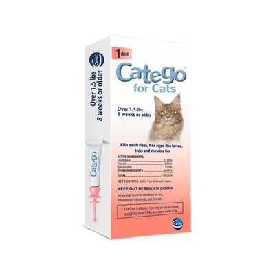 Catego Flea & Tick Spot Treatment for Cats, over 1.5 lbs, 1 Dose (1-mo. supply)