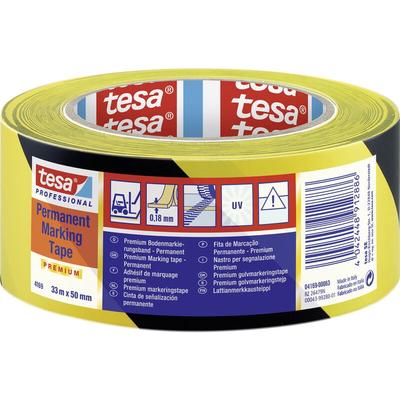 Premium 04169-00063-93 Bodenmarkierungsband ® Professional Schwarz/Gelb (l x b) 33 m x 50 m - Tesa