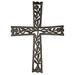 Fleur De Lis Living Open Vine Cross Wall Décor Metal in Gray | 22 H x 16 W in | Wayfair CD80182A25314107A5788632C593C40E