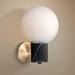 Maxim Vesper 11 1/2" High Satin Brass and Black Wall Sconce