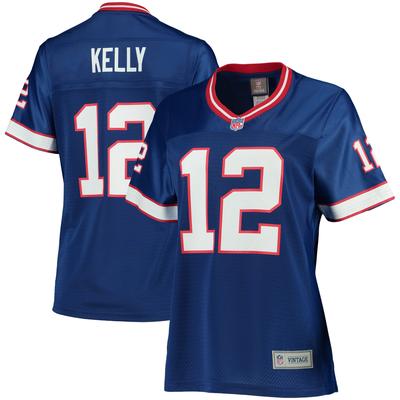 Women's NFL Pro Line Jim Kelly Royal Buffalo Bills Retired Player Replica Jersey