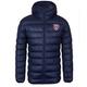 West Ham United FC Official Football Gift Mens Quilted Hooded Winter Jacket Sm. Navy Blue