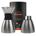 asobu Pour Over Coffee Brewer - 1 Litre - silver