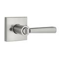 Baldwin Spyglass Privacy Door Lever w/ Square Rose in Gray | 4.9 H x 10 W x 3 D in | Wayfair 353SPLSQR15CP6AL