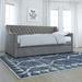 Little Seeds Monarch Hill Ambrosia Twin Daybed w/ Trundle Wood/Upholstered/Velvet in Gray | 38 H in | Wayfair 4336439LS