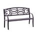 August Grove® Boyd Steel Garden Outdoor Bench Metal in Black | 34 H x 50 W x 20 D in | Wayfair EDB816D6D3004AFE95F2C1752D66D36A