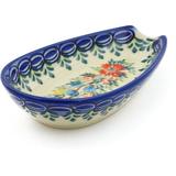 Polmedia Ring of Flowers Polish Pottery Spoon Rest Ceramic in Blue/Green/Red | 1.38 H x 3.15 W x 5.43 D in | Wayfair H3106J