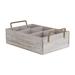 Millwood Pines 6 Compartment Wooden Crate Solid Wood in Brown/Gray | 5.25 H x 15 W x 9.25 D in | Wayfair B19A04437C264B6F8303F46B2F9479F7