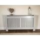 Jack Stonehouse Oak White Grey Green Painted Modern MDF Radiator Cover Cabinet with Vertical Slat Grill - Grey, Large