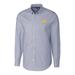 Men's Cutter & Buck Light Blue Michigan Wolverines Stretch Oxford Big Tall Long Sleeve Button-Down Shirt