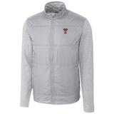 Men's Cutter & Buck Silver Texas Tech Red Raiders Stealth Full-Zip Jacket