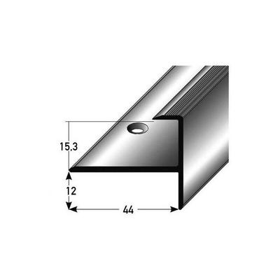 Auer - Einschubprofil Stirling, mit Nase für Parkett, 15,3 mm Einfasshöhe, Aluminium eloxiert,