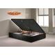 Divan Ottoman Side Lift Storage Bed Single 4'6 Double 5ft King Size Chenille (5FT Kingsize, Black)