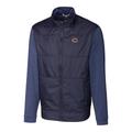 Men's Cutter & Buck Navy Chicago Bears Stealth Big Tall Full-Zip Jacket