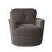 Armchair - Wade Logan® Towry 36" Wide Tufted Swivel Armchair Polyester in Brown | 36 H x 36 W x 38.5 D in | Wayfair