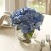 Lark Manor™ Hydrangeas Arranged in Glass Vase Polysilk in Blue | 10 H x 10 W x 10 D in | Wayfair B03DEF13D17B48B1AED5E8525D4D9179