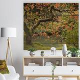 Design Art 'Japanese Garden Fall Season' Photographic Print Wood in Brown | 15 H in | Wayfair WD14040-20-15