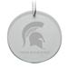 Michigan State Spartans Round Crystal Personalized Ornament