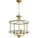 Charlton Home® Herman 4 - Light Lantern Cylinder Pendant, Crystal in Yellow | 18.5 H x 18 W x 18 D in | Wayfair 513CDE3DD185465886492A21FC574A35