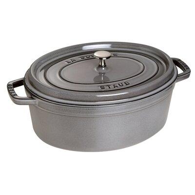 Staub Cast Iron 1.06-qt Oval Cocotte Non Stick/Enameled Cast Iron/Cast Iron in Gray | 4.57 H x 8.82 W in | Wayfair 1101718