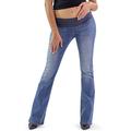 MAMAJEANS Catania - Maternity Jeans with Low Leg of Elephant, Pregnancy Jeans - Made in Italy (M, Light)