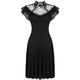 Dark In Love Gothic Dress Black Floral Lace Vintage Steampunk Victorian