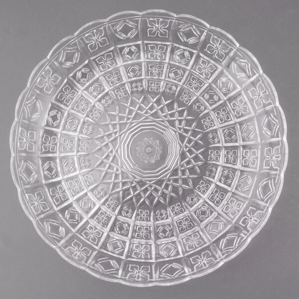 Fineline JP458.CL Platter Pleasers 11" Crystal Plastic Catering Platter - 25/Case