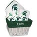 White Chad & Jake Michigan State Spartans Personalized Medium Gift Basket