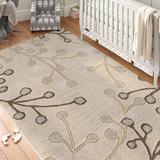 Brown/Gray 72 x 0.63 in Area Rug - Langley Street® Elsberry Floral Handmade Tufted Wool Area Rug Wool | 72 W x 0.63 D in | Wayfair