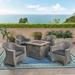 Bayou Breeze Knapp 5 Piece Rattan Sofa Seating Group w/ Cushions Wood in Gray | Outdoor Furniture | Wayfair 390FD8E073E543BF93C1964C574D6F0B