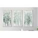 Winston Porter 'Winter Mist' Oil Painting Print Multi-Piece Image Plastic/Acrylic in Green/White | 25.5 H x 40.5 W x 1 D in | Wayfair