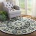 Blue/White 72 x 0.5 in Indoor Area Rug - Charlton Home® Braley Oriental Handmade Tufted Wool Ivory/Blue Area Rug Wool | 72 W x 0.5 D in | Wayfair