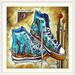 Grovelane 'Care to Learn Converse Shoes' by Megan Duncanson Painting Print Metal | 32 H x 32 W x 1 D in | Wayfair 24D5CC989F0249E8BD7F31F079DBF62C