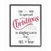 The Holiday Aisle® 'Holiday Christmas Cheer Singing Typography' Graphic Art Print Wood in Brown | 14 H x 11 W x 1.5 D in | Wayfair