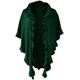 Cape Costume Towel Poncho Cape Stole Shawl Knitted Poncho Tracht - green - One size