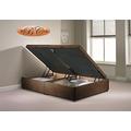 Divan Ottoman Side Lift Storage Bed Single 4'6 Double 5ft King Size Chenille (3FT Single, Brown)