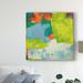 Ebern Designs 'Torp' Acrylic Painting Print on Wrapped Canvas in Blue/Green/Orange | 24 H x 24 W x 2 D in | Wayfair