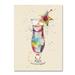 Wrought Studio™ 'Cocktail Drinks Glass Watercolor VI' Graphic Art Print on Wrapped Canvas in White/Black | 47 H x 35 W x 2 D in | Wayfair