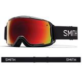 Smith Grom Youth Snow Goggles - Men's Black Red Sol-X Mirror Lens GR6DXBK19