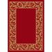 Red 92 x 0.38 in Area Rug - Fleur De Lis Living Seekonk Ruby Corinthius Area Rug Nylon | 92 W x 0.38 D in | Wayfair
